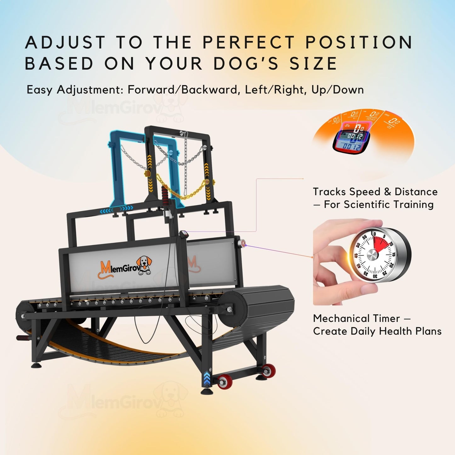 Dog Slatmill Treadmill with Adjustable Resistance & 500LBS Capacity for All Dog Sizes
