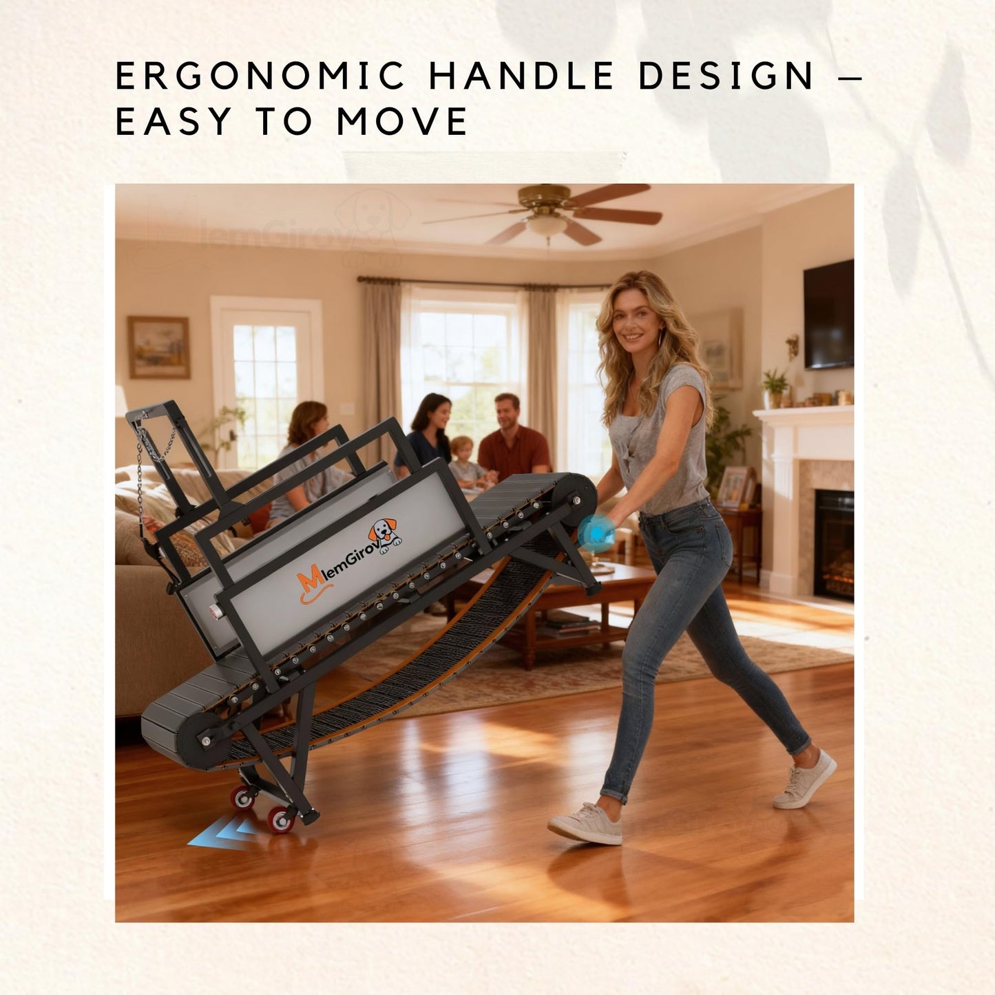 Dog Slatmill Treadmill with Adjustable Resistance & 500LBS Capacity for All Dog Sizes