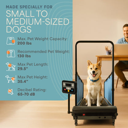 Lifepro PawRunner Dog Treadmill for Small & Medium Dogs up to 130lbs Indoor Fitness