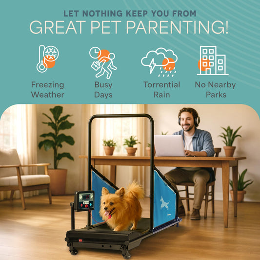 Lifepro PawRunner Dog Treadmill for Small & Medium Dogs up to 130lbs Indoor Fitness